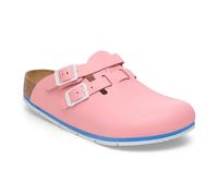 BIRKENSTOCK Sabots Kay Pro en cuir - Chaussures de loisirs et de travail unisexes de qualité supérieure pour la médecine, la restauration et le service, Coral Shell, 46 EU