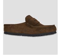 Sabots cuir Birkenstock Naples Wrapped Suede Marron 36 Ãtroit
