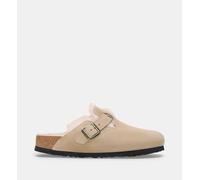 Sabots Beiges Pour Femmes Birkenstock Boston Shearling Narrow 1028299-beige
