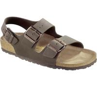 BIRKENSTOCK Sandale Milan 634503 Birko Flor Nubuk Mocca 3 Boucles Réglables