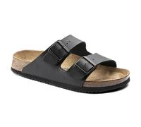 BIRKENSTOCK Sandales Arizona Superlauf, Birko-Flor, noir, étroites, pointure 35 1018223-35 (mules à deux boucles, chaussures professionnelles Birki Arizona), Noir, 35 EU Étroit