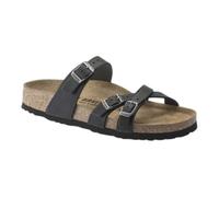 Birkenstock Sandales Franca en cuir huilé noir pour femme