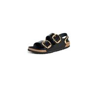 Birkenstock Sandales Milano à grande boucle pour femme, noir brillant, pointure 7 M US