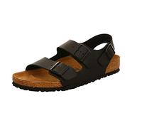Birkenstock Sandales Milano Cuir Naturel Antique Pull Espresso, Homme, Taille étroite