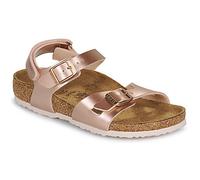 BIRKENSTOCK Sandales plates Rio AS Kids BF Electric Metallic Copper in Doré 26