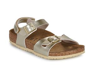 BIRKENSTOCK Sandales plates Rio AS Kids BF Electric Metallic Gold in Doré 32