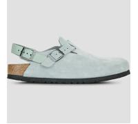 Birkenstock Sandales plates Tokio Suède Femme Vert Taille 41