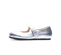 Birkenstock - Santa Clarita Natural Leather Silver - Femme - Chaussures - Gris - Taille: 38 EU