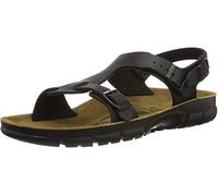 Birkenstock Saragosse Birko-Flor Bride de Cheville pour Femme, Noir, 42 EU Schmal