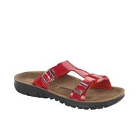 BIRKENSTOCK SOFIA SFB TANGO RED PATENT LARGEUR ETROITE ROUGE VERNI BRILLANT SAND