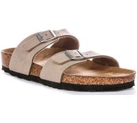 Birkenstock Sydney Bs Slide À Double Boucle Sandale Unisexe En Taupe UK 4 - 8