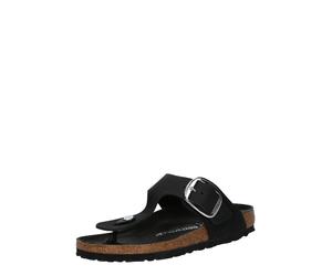BIRKENSTOCK Tongs 'Gizeh LEOI' noir / argent, Taille 41
