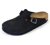 Birkenstock Unisex Boston BS Suede Leather Embossed Corduroy Midnight Des Sandales 39 EU