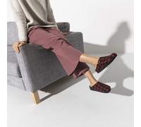 BIRKENSTOCK ZERMATT SHEARLING PLAID RED ROUGE TARTIN CHAUSSONS SABOT EN LAINE LA