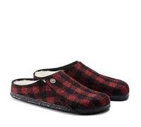 BIRKENSTOCK ZERMATT SHEARLING PLAID RED ROUGE TARTIN CHAUSSONS SABOT EN LAINE LA
