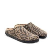 BIRKENSTOCK ZERMATT ZEBRA TOFFEE MELANGE PANTOUFLES EN LAINE SABOTS LARGEUR ETRO