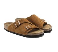 Birkenstock, Zurich BS Suede Leather Sandales tendance en cuir Unisexe, Vison marron, 37 EU Stretta