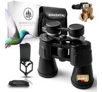 Birkental Jumelles 10 x 50 avec réglage dioptrique - Dstepper HD, prisme BAK4 & objectif FMC - Convient aux porteurs de lunettes - Grand champ de vision et image claire pour adultes (noir)