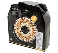 Birkmann 882041 Premium Baking Moule à charnière avec 2 Etages Acier Inoxydable/Métal Antiadhésif Gris 28,0 x 28,0 x 9,0 cm