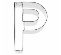 Birkmann Ausstechform Buchstabe P, Ausstecher, Plätzchenform, Keks, Plätzchen, Edelstahl, 6 cm, 196445
