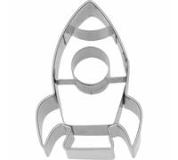 Birkmann Ausstechform Rakete, mit Innenprägung, Ausstecher, Plätzchenform, Keks, Plätzchen, Edelstahl, 6.5 cm, 199859