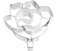 Birkmann Ausstechform Rose, Ausstecher, Plätzchenform, Keks, Plätzchen, Edelstahl, 6 cm, 190382
