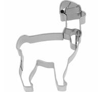 Birkmann Ausstechform Weihnachts-Lama, mit Innenprägung, Ausstecher, Plätzchenform, Keks, Plätzchen, Edelstahl, 7.5 cm, 199507