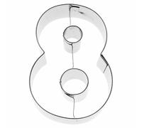 Birkmann Ausstechform Zahl 8, Ausstecher, Plätzchenform, Keks, Plätzchen, Edelstahl, 6 cm, 196636