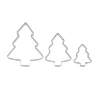 Birkmann Ausstechformen Terrasse Tannenbaum, 3-tlg., Ausstecher, Plätzchenform, Keks, Plätzchen, Edelstahl, 199453