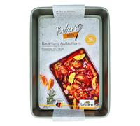 Birkmann Bakers Best Back- und Auflaufform, Gr. L, Backform, Ofenform, Karbonstahl, 35 x 24.5 cm, 886506