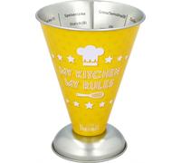 Birkmann Colour Kitchen Messbecher, Meßkanne, Meßbecher, Dosierhilfe, Messbehälter, Weißblech, Gelb, 300 ml, 422858