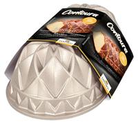 Birkmann Contoura 887244 Moule à gâteau moderne en fonte d'aluminium Ø 26 cm avec revêtement antiadhésif et recette Bronze