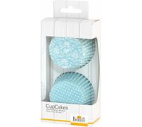 Birkmann CupCake-Papierförmchen, Cup Cake Förmchen, Formen, Flower-Ornament, Papier, Ø 7 cm, 48 Stück, 440814