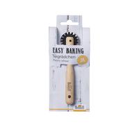 Birkmann Easy Baking Teigrädchen Gewellt, Teigschneider, Teigrad, Teigtaschenrad, Buchenholz / Metall, 15 cm, 340565