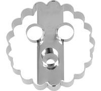 Birkmann Emporte-pièce à 3 trous en acier inoxydable pour décoration de biscuits, pâte d'amande et fondant Passe au lave-vaisselle 10 cm