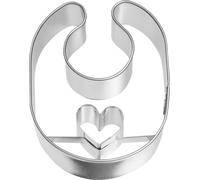Birkmann Emporte-pièce Bavoir pour bébé, emporte-pièce, moule à biscuit, biscuit, acier inoxydable, 6 cm, 193796