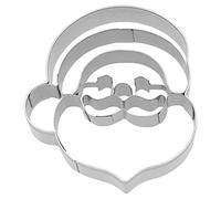 Birkmann, Emporte-pièce en forme de tête de Père Noël, pour découper et décorer des biscuits, des massepades et des fondants, en acier inoxydable, passe au lave-vaisselle, 6 cm