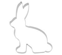 Birkmann - Emporte-pièce XXL en forme de lapin - Pour découper et décorer biscuits, pâte d'amande et fondant - En acier inoxydable - Passe au lave-vaisselle - 14 cm