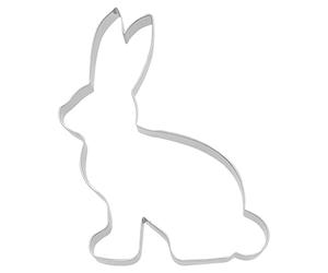 Birkmann - Emporte-pièce XXL en forme de lapin - Pour découper et décorer biscuits, pâte d'amande et fondant - En acier inoxydable - Passe au lave-vaisselle - 14 cm
