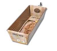 Birkmann Moule à pain Laib & Seel 210523 perforé acier au carbone bronze antiadhésif 30 cm