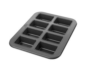 Birkmann Laib & Seele moule à 8 mini-cakes, 35 × 27 cm, acier au carbone antiadhésif, empreintes rectangulaires pour petits gâteaux et pains