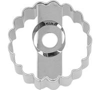 Birkmann Linzer Welser Emporte-pièce double face en acier inoxydable pour décoration de biscuits, pâte d'amande et fondant Passe au lave-vaisselle avec ruban adhésif 5 cm