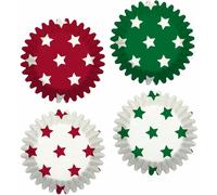 Birkmann Mini-Papierbackförmchen, 100 Stück, Backförmchen, Muffinbackform, Muffinform, Sterne, Ø 4.5 cm, 444805