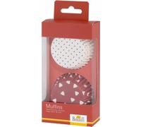 Birkmann Papierförmchen Colour Splash, Muffin Förmchen, Form, Papier, rot, Ø 7 cm, 48 Stück, 443877