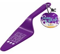 Birkmann Colour Kitchen 429765 Pelle à tarte avec inscription en allemand en plastique de qualité alimentaire, indéformable, passe au lave-vaisselle, violet, 26 x 6 cm