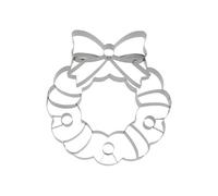 Birkmann XXL emporte-pièce couronne de Noël, avec gaufrage intérieur, emporte-pièce, moule à biscuits, biscuits, acier inoxydable, 18 cm, 199125