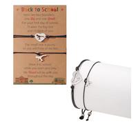 BIRLOZA 1 Enfin Bracelet d'enfant d'école Bracelet de rentrée Scolaire, Bracelets Carte Cadeau de rentrée Scolaire Cadeaux pour Premier Jour d'école Sac de Remplissage Cadeaux de rentrée Scolaire