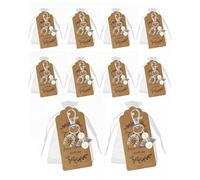 BIRLOZA 10 Pièces Porte-clés Ange Gardien | Petits Cadeaux Invités & Porte-bonheur | Souvenirs pour Mariage, Baptême, Communion, Confirmation, Profession de Foi, Collègues & Adultes