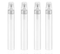 BIRLOZA Lot de 4 mini flacons vaporisateurs en plastique transparent rechargeables pour le nettoyage des huiles essentielles flacon parfum vide mini vaporisateur parfum (10 ml)