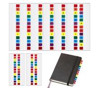 BIRLOZA Onglets adhésifs A-Z Multicolores avec Lettres de l'alphabet - Onglets de Page Autocollants permanents - Petits onglets alphabétiques pour cahiers, fichiers de Dictionnaire(208)